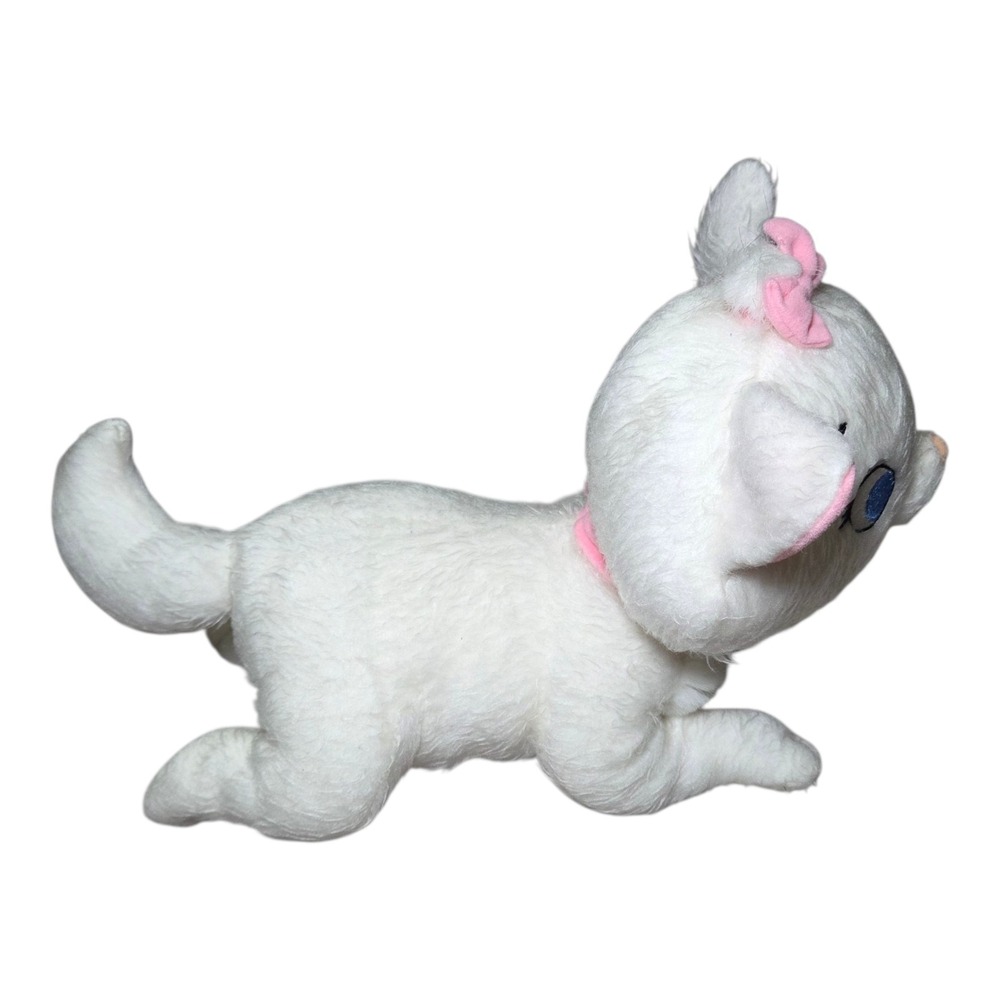 Disney The Aristocats Marie White Cat Plush Pink Bow Blue Eyes Stuffed Animal - Picture 2 of 7